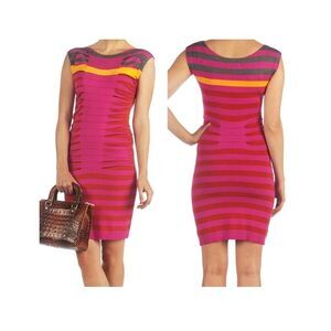 Ted Baker Kitey Cap Sleeves Fushia Sweater Dress Sz 8- 10